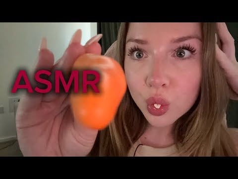 Slimey spit painting your face! | Fabric scratching | Fake food asmr