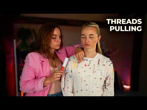 ASMR Repairing RUINED Clothes TRANSFORMATION, Loose Threads Pulling To Look Brand New | real person