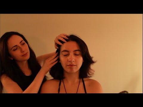 BEST ASMR Hair Play, Face Tracing, Calming for Sleep, Warm light, (No Talking)