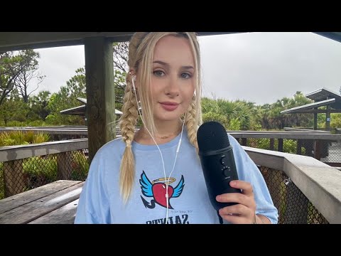 ASMR at the beach (in the rain)