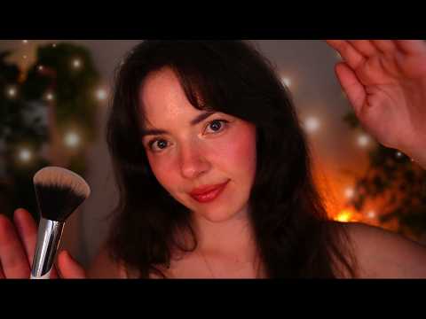 ASMR Safe & Cozy Affirmations for Sleep, Self Esteem, & Anxiety 🌙 (low light, mic brushing)