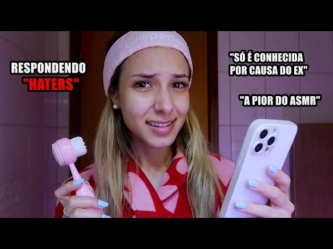 ASMR 🧖🏼‍♀️ fazendo minha skincare enquanto respondo comentários de haters kkk chorei 😢
