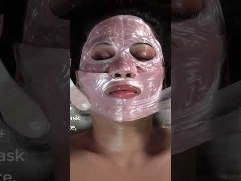 Unlock Glowing Skin: Pink Slime Mask & Hot Stone Bliss! #shorts