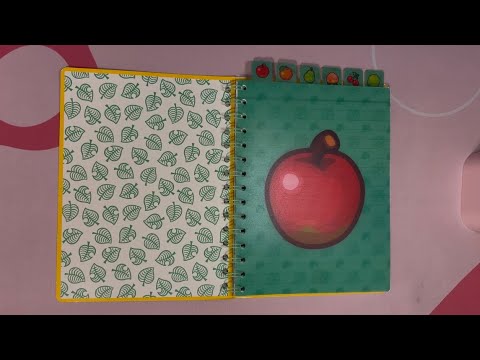 ASMR Flipping Through An Animal Crossing Tabbed Notebook