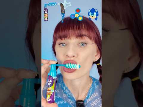 ASMR Blue Candy Spray Lollipop, Banana Lollipop  #mukbang #eatingsounds
