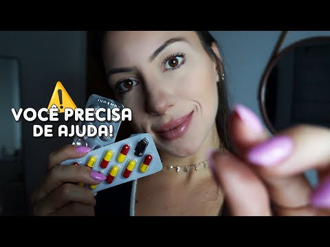 ASMR FAZENDO CURATIVO E CUIDANDO DE VOCÊ (sons de limpeza, algodão, remédios e boca)