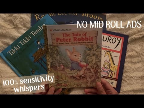ASMR ~ Tingly childhood book reading (Super close up whispers + No ads)