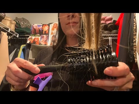 ASMR 90's Hair Style | Real Hair Sounds | Vintage Hair Series Pt 2