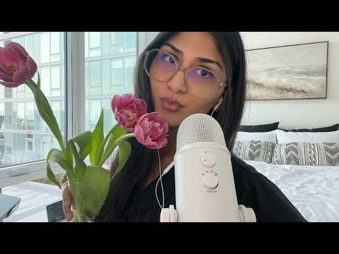 asmr trigger assortment 🤍 | breathy whispers, mic gripping, mic scratching, crinkles, & more