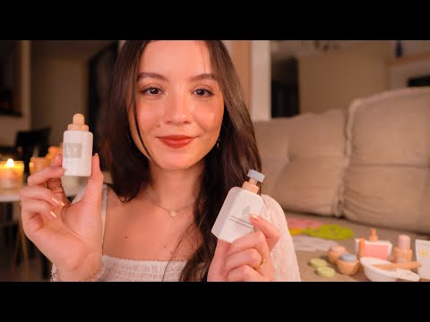 ASMR | SPA facial com objetos de madeira (personal attention) 🧖🏻‍♀️🎀🧴