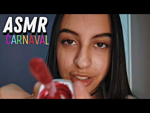 asmr te maquiando para o carnaval