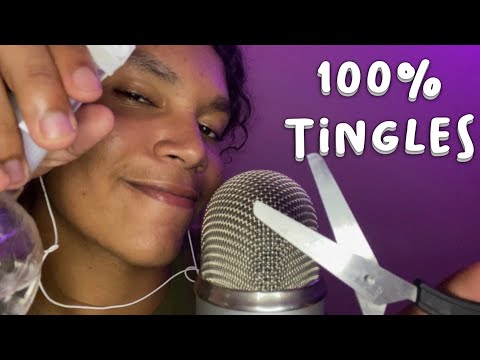 ASMR Mouth Sounds + tapping and haircut 💈, Hand sounds and Hand Movements 🎨