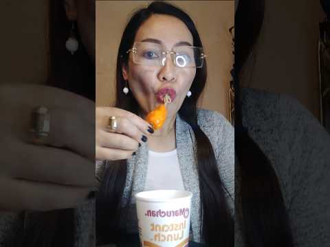 CUP NOODLES WITH HOT CHILI #everyone #mukbang #shortsfeed #food #cupnoodles #eating #challenge