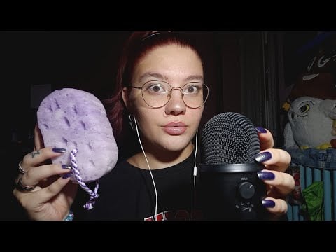 RELAX WITH THE MOST SATISFYING PURPLE SPONGE (Squeezing & Scratching) 🧽😴💜 | ASMR ITA