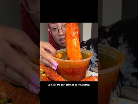Seafood boil mukbangs #asmr #mukbang #shorts #seafoodboil