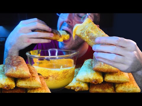 SPICY CHEESE SAUCE DEEP FRIED HOT POCKET PARTY !!!  *ASMR NO TALKING* | NOMNOMSAMMIEBOY