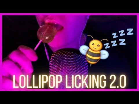 ASMR - Lollipop Licking 2.0 🍯 (Sloppy Mouth Sounds, Homemade Honey Lollipop Eating,Sticky Sounds)