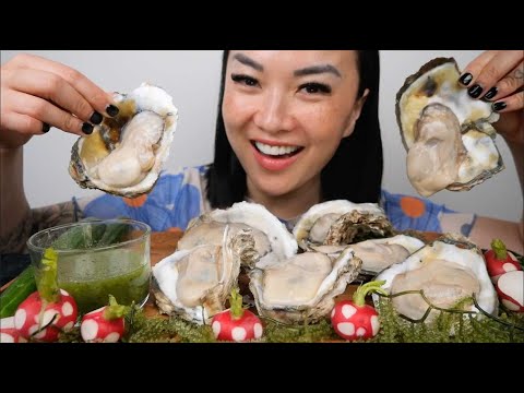 FRESH OYSTERS (ASMR EATING SOUNDS) LIGHT WHISPERS | SAS-ASMR