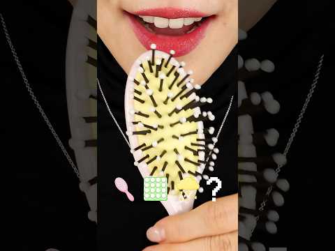 Edible hair brush, Frozen yogurt, Wax cracking, Minecraft stamp unboxing ASMR🌧️