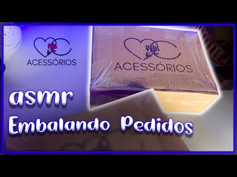 ASMR EMBALANDO PEDIDOS DA MINHA LOJA ONLINE