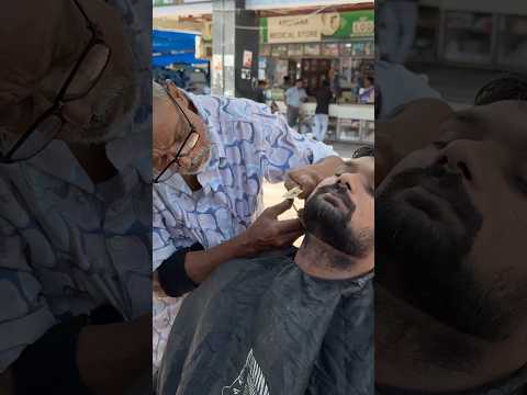 Waris Barber $1 Beard Cut #asmr #thebarbersarms #headmassage #indianbarber #haircut