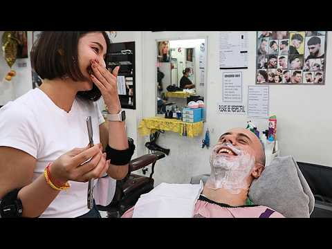 Thai Barber Girl ASMR 💕 Fun, Flirty & Smooth Shave Tingles!