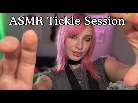 ASMR Pink Haired Girl 🩷 Tickles You (inaudible whispers)