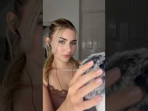 ASMR with a fluffy mic 🫶🏼 #asmr #asmrsounds #asmrtriggers #tingles #fluffymic #shorts