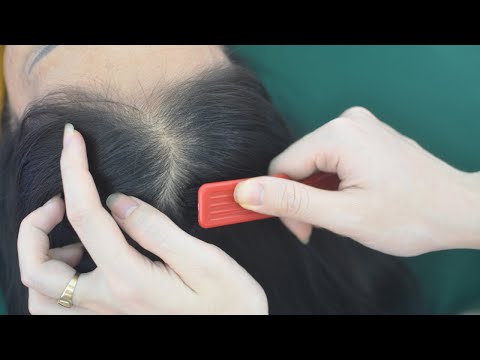 ASMR Hair Tingles With Hair Parting, Scalp Scratching Massage For Relaxation