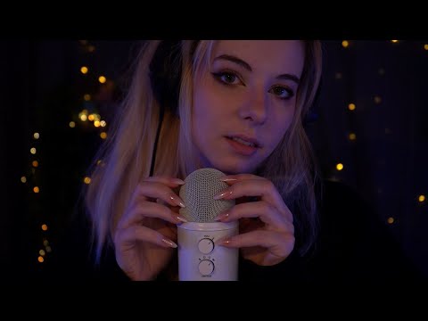 ASMR | Bilingual Trigger Words & Mic Scratching - whispered, clicky, close up