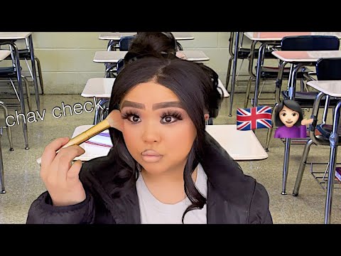 ASMR pov the british chav girl thinks school is a beauty salon (reupload😔)(gum chewing)