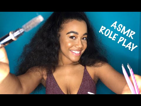 ASMR Doing your eyebrows personal attention ASMR