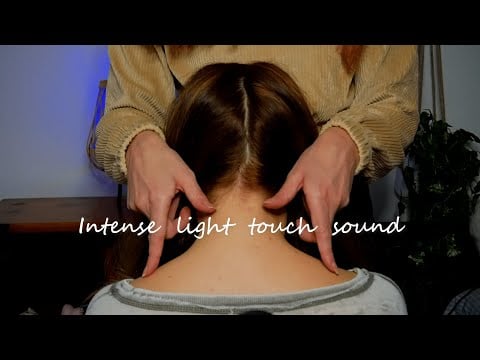 ASMR Light touch on Neck and Back of the Head | Parting, Tracing, scratching, tools - No talking