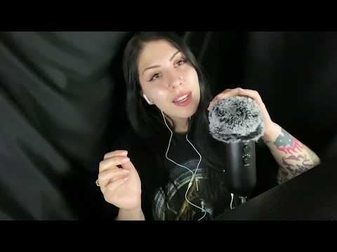 ASMR 'it's okay' 'relax' 'shh' comforting and fluffy mic brushing