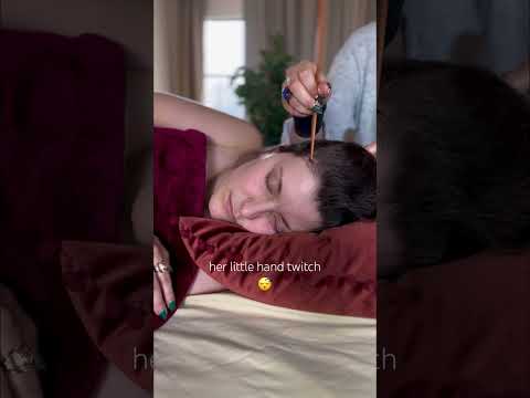 Dreamy ASMR scalp massage with the best head scratchers. She fell asleep! #asmr