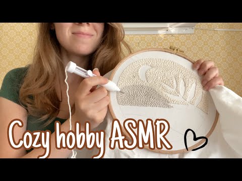 ASMR Starting A New Hobby! Punch Needle With Me :)