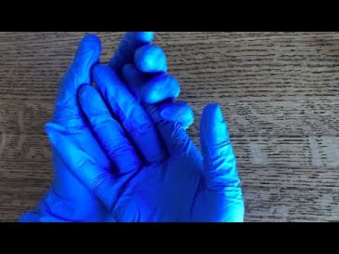 lofi asmr w/ latex gloves - fast and slow hand movements