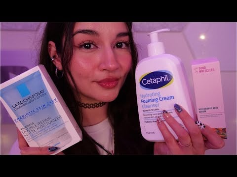 ASMR Skincare Haul 💅 Whispered + Tapping