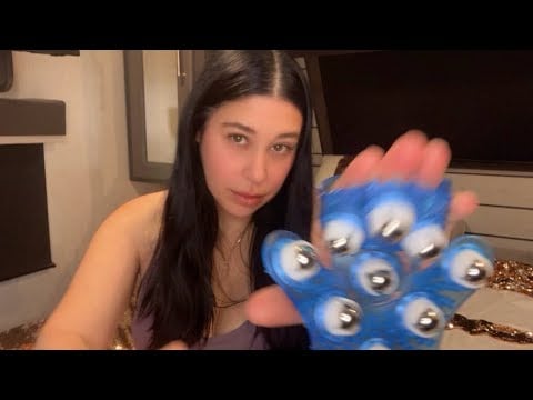 Short Lo-Fi ASMR | Soothing Facial,Neck & Shoulder Rollerball Massage. 