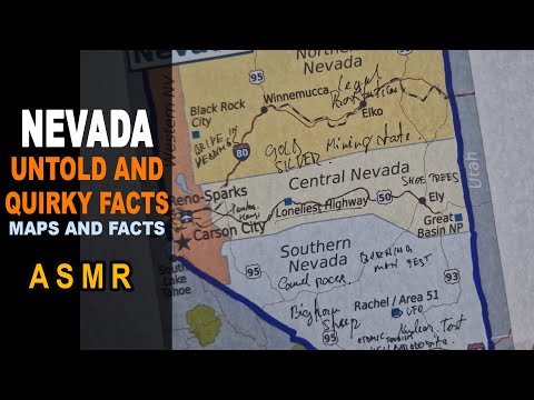 ASMR: NEVADA - The Untold and Quirky Aspects  Map outline with facts | ASMR maps and Facts