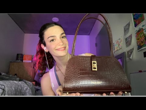 ASMR unbox my Teddy Blake bag with me (purse tapping, scratching)