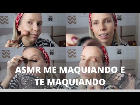 ASMR ME MAQUIANDO E MAQUIANDO VOCE -  Bruna ASMR