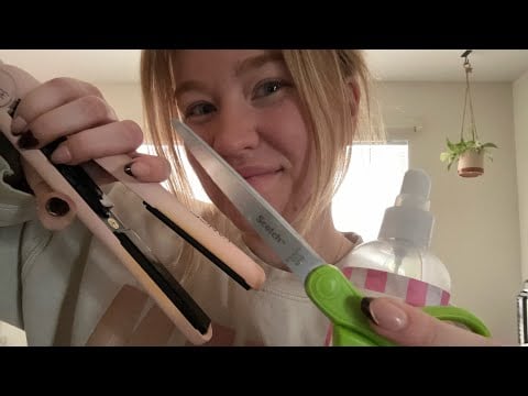 LOFI ASMR: Cutting and Straightening your hair ✂️🤍✨