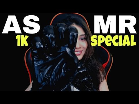 ASMR | Black Latex Gloves 🧤Sound With Oil And Honey | 1K Special 🎉 Video | THE VJ ASMR