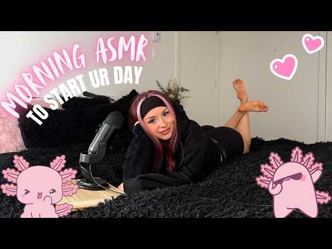 Morning ASMR to start ur day🌞🩷 (Positive affirmation,Random triggers,Soft whispers)