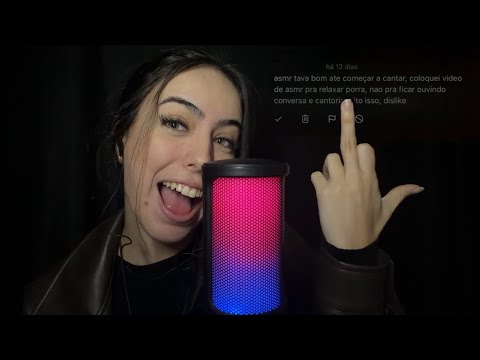 ASMR- LENDO COMENTÁRIOS DE HATERS! (e fazendo os gatilhos que eles odiaram)