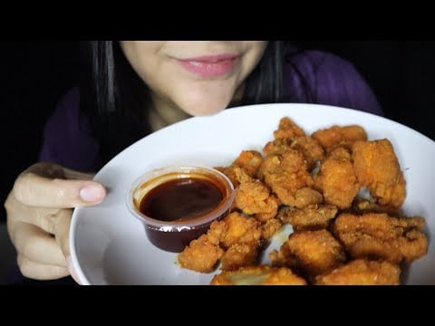 ASMR probando el pollo coreano de mercadona
