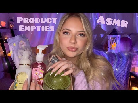 Asmr Product Empties 🦋✨ tingly tapping on products & lots of whispers 🦋✨