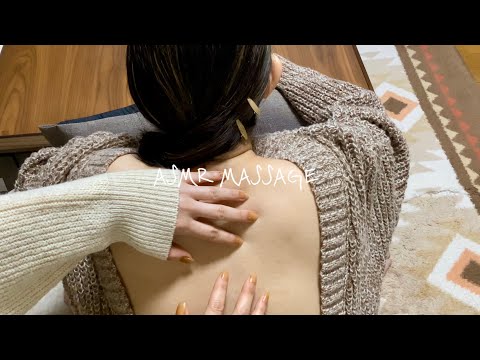 ASMR Gentle Scratching on Scalp and Back with Massage | no talking