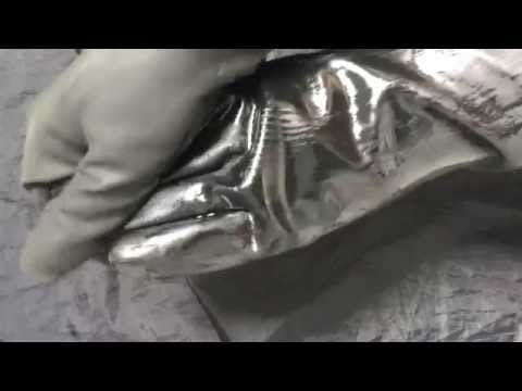 Black Rubber Kitchen Gloves with Lace  [[ASMR]]